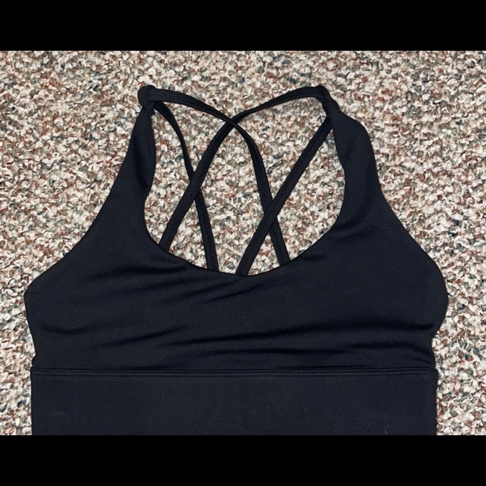 Zyia active black strappy bra